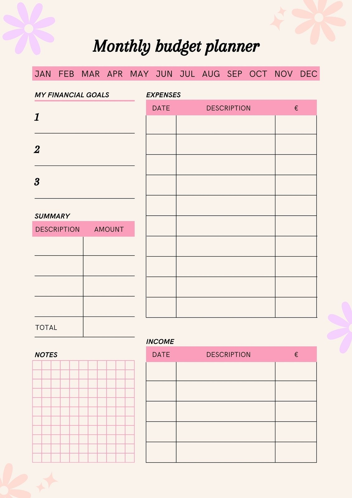 Free And Customizable Budget Templates