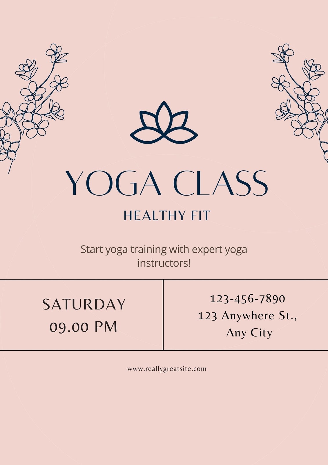 Free And Customizable Yoga Templates