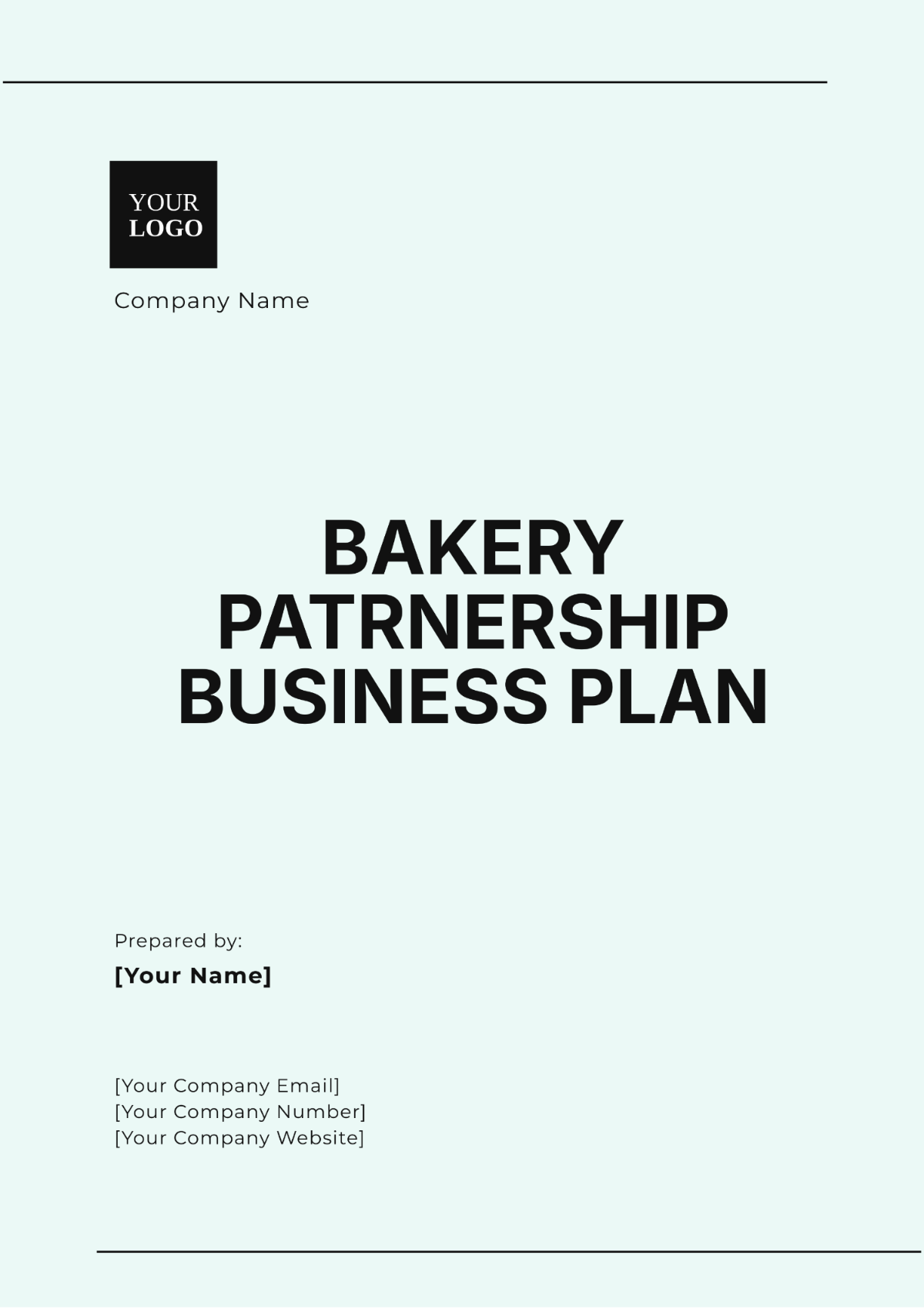 Free Bakery Business Plan Templates Editable And Printable