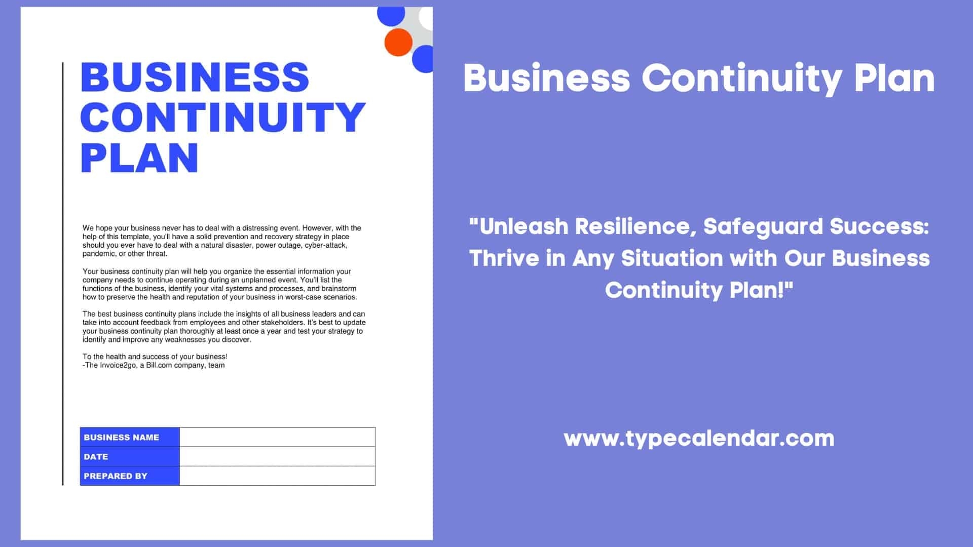 Free Business Continuity Plan Templates Word PDF 