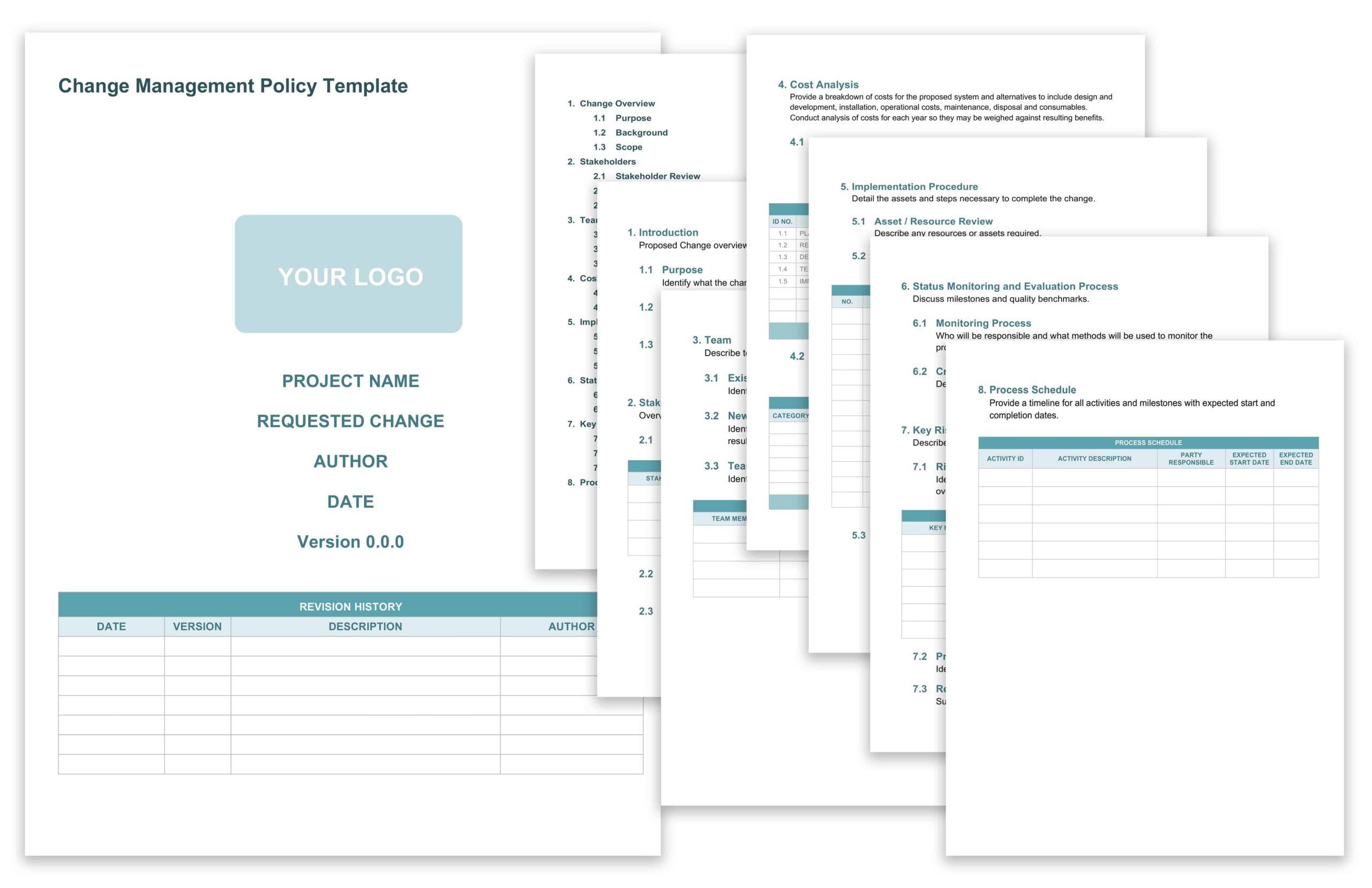 Change Management Plan Template Word