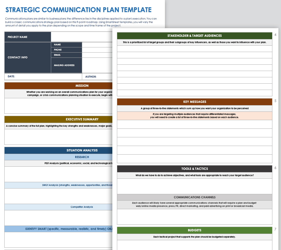Basic Communication Plan Template