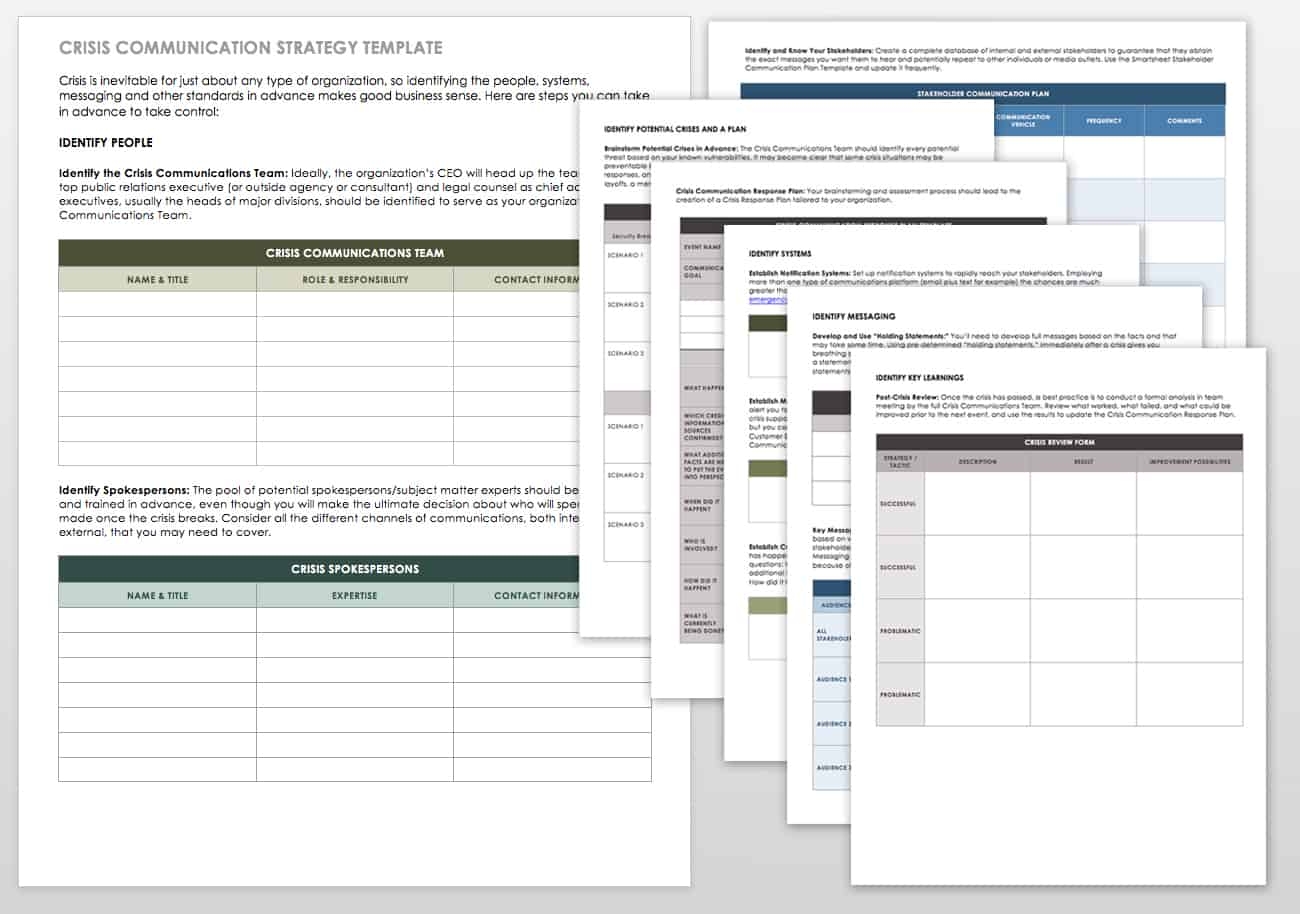 Free Communication Strategy Templates And Samples Smartsheet