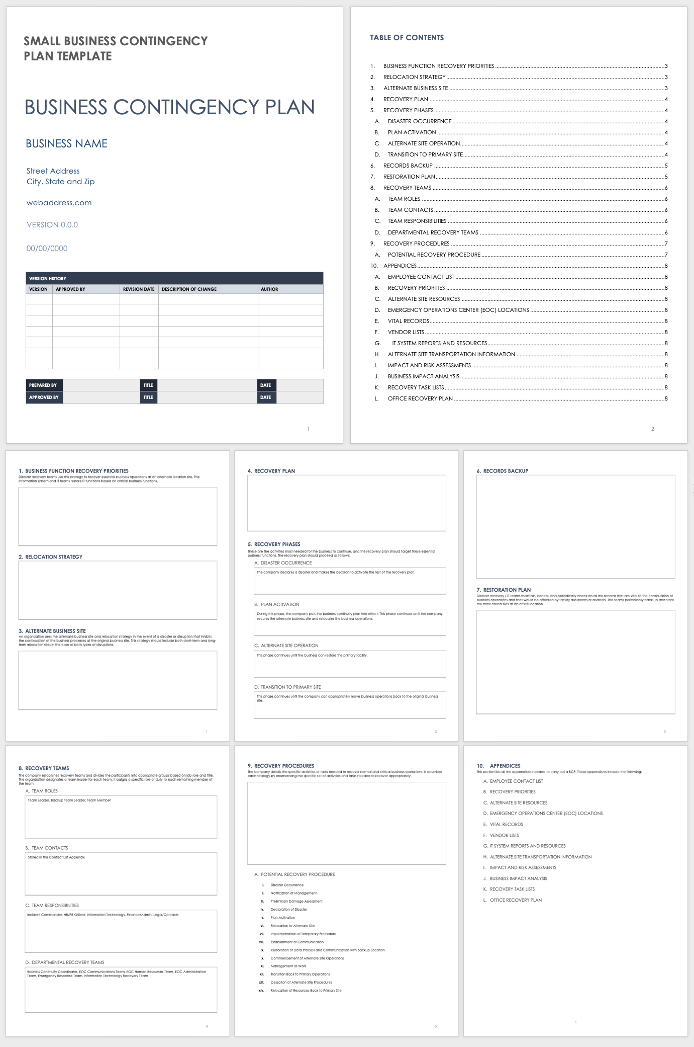 Free Contingency Plan Templates Smartsheet