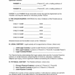 Free Custody Parenting Plan Agreement Template PDF Word EForms