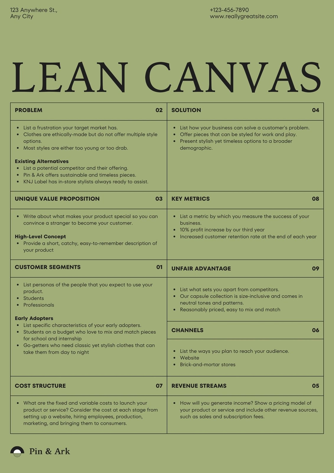Free Custom Printable Clothing Business Plan Templates Canva