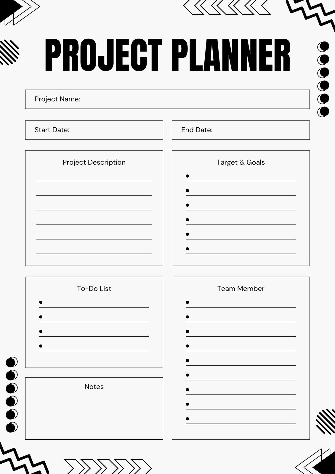 Free Custom Printable Project Schedule Planner Templates Canva