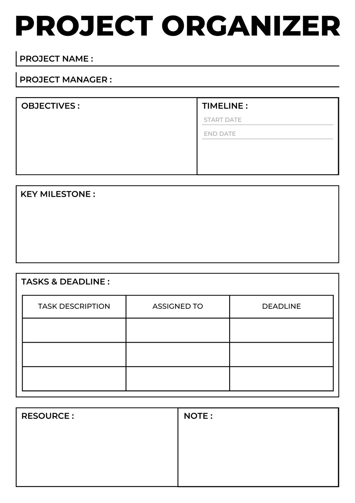 Free Custom Printable Project Schedule Planner Templates Canva