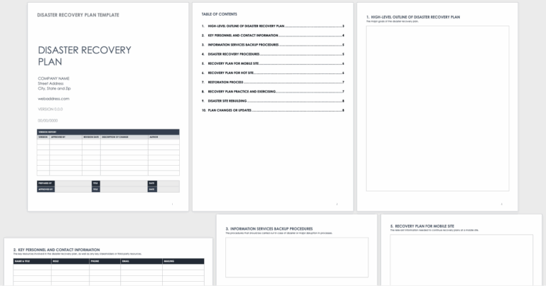 Free Disaster Recovery Plan Templates Smartsheet