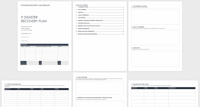 Free Disaster Recovery Plan Templates Smartsheet