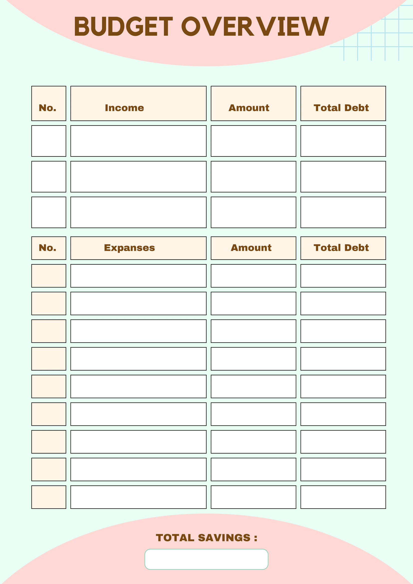 Budget Planner Templates