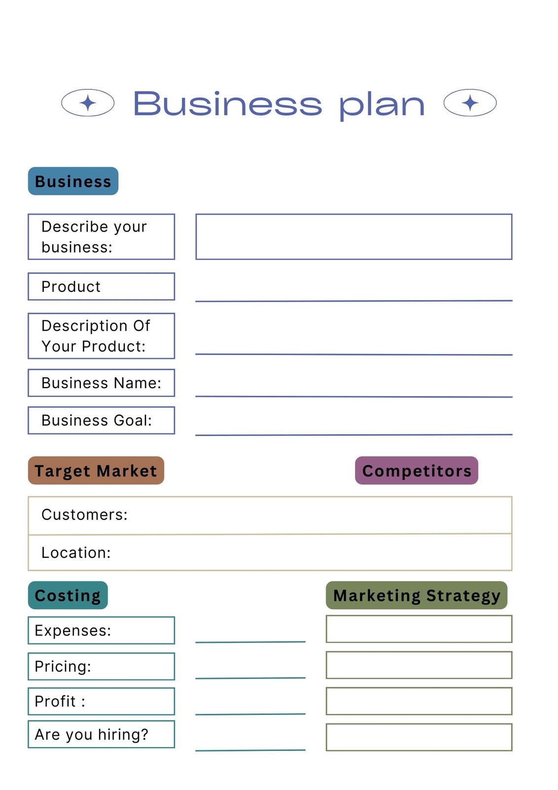 Free Editable And Printable Business Plan Templates Canva