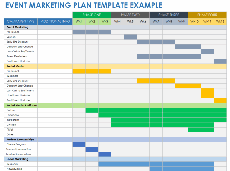 Free Event Marketing Templates Smartsheet