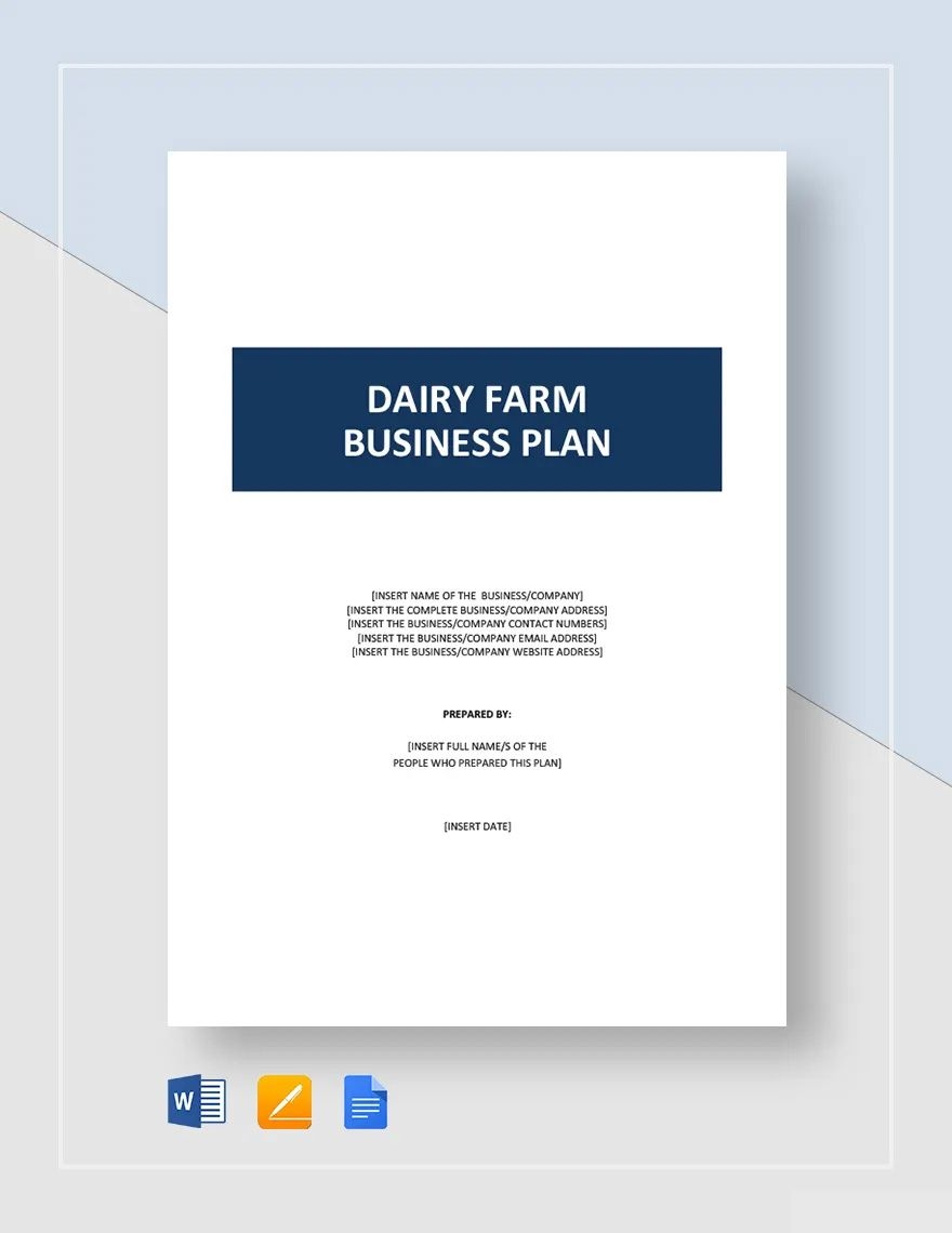 Free Farming Business Plan Templates Editable And Printable