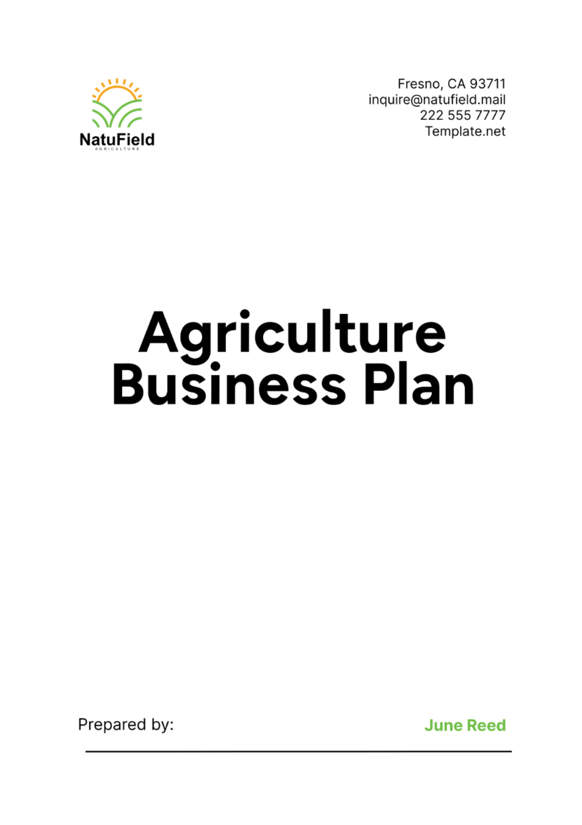 Free Farming Business Plan Templates Editable And Printable