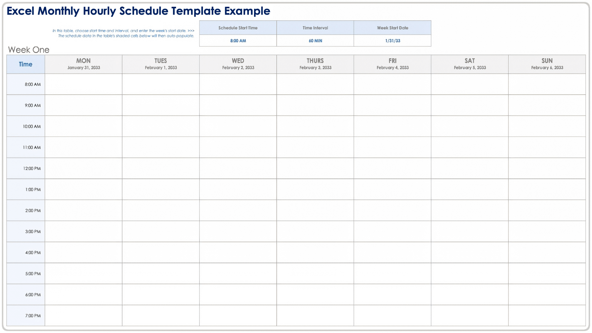 Free Hourly Schedule Templates All Formats Editable U0026 Printable