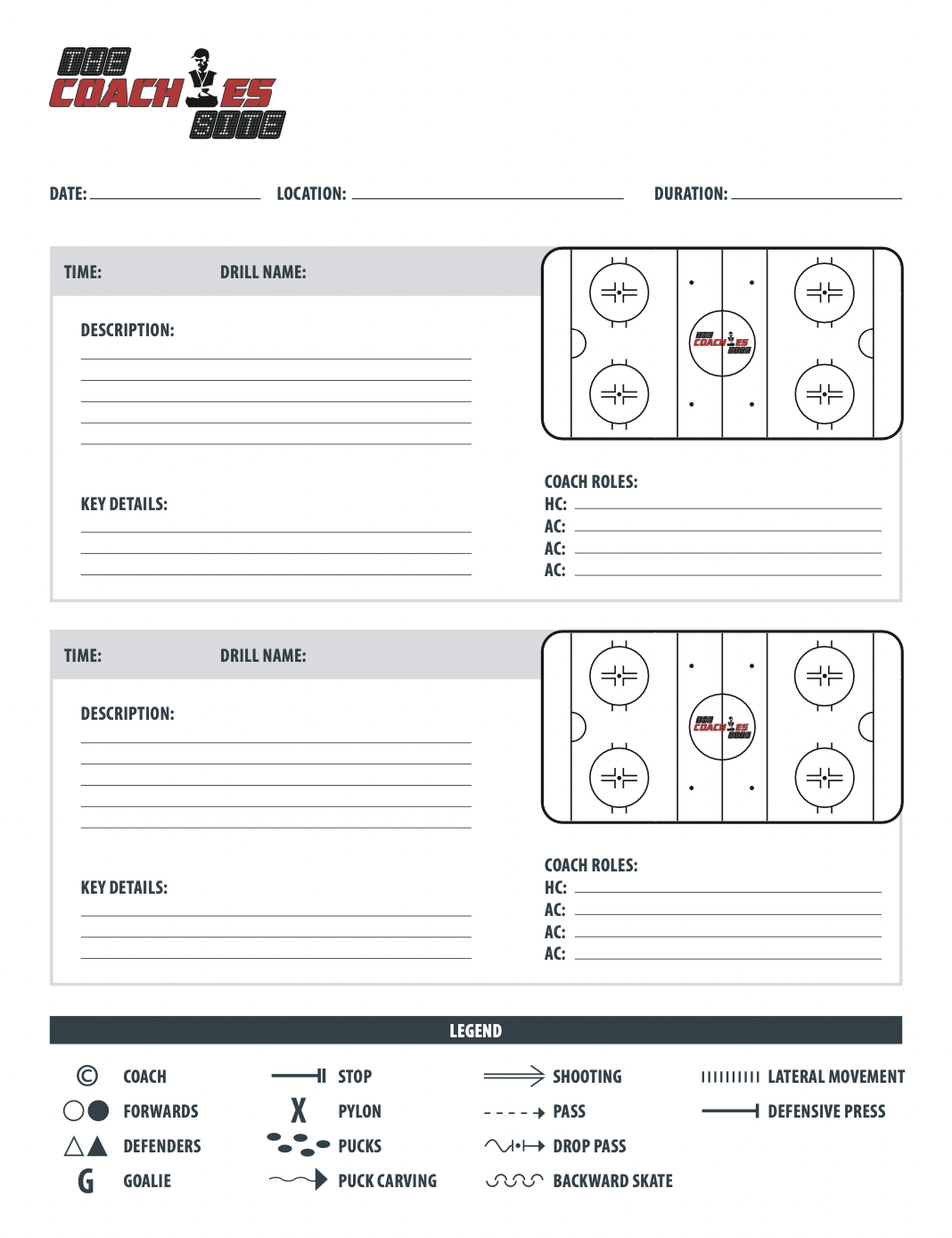 Free Ice Hockey Practice Plan Template