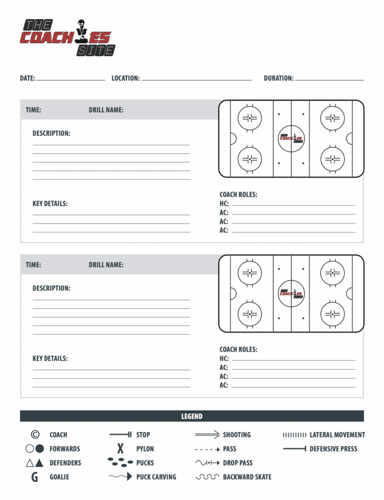 Free Ice Hockey Practice Plan Template
