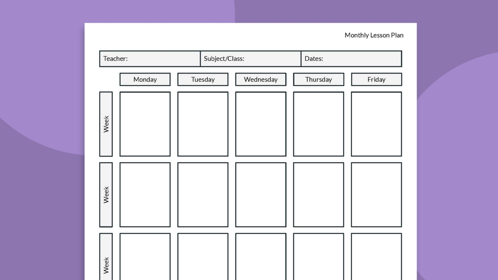 Lesson Plan Template Teachers Pay Teachers
