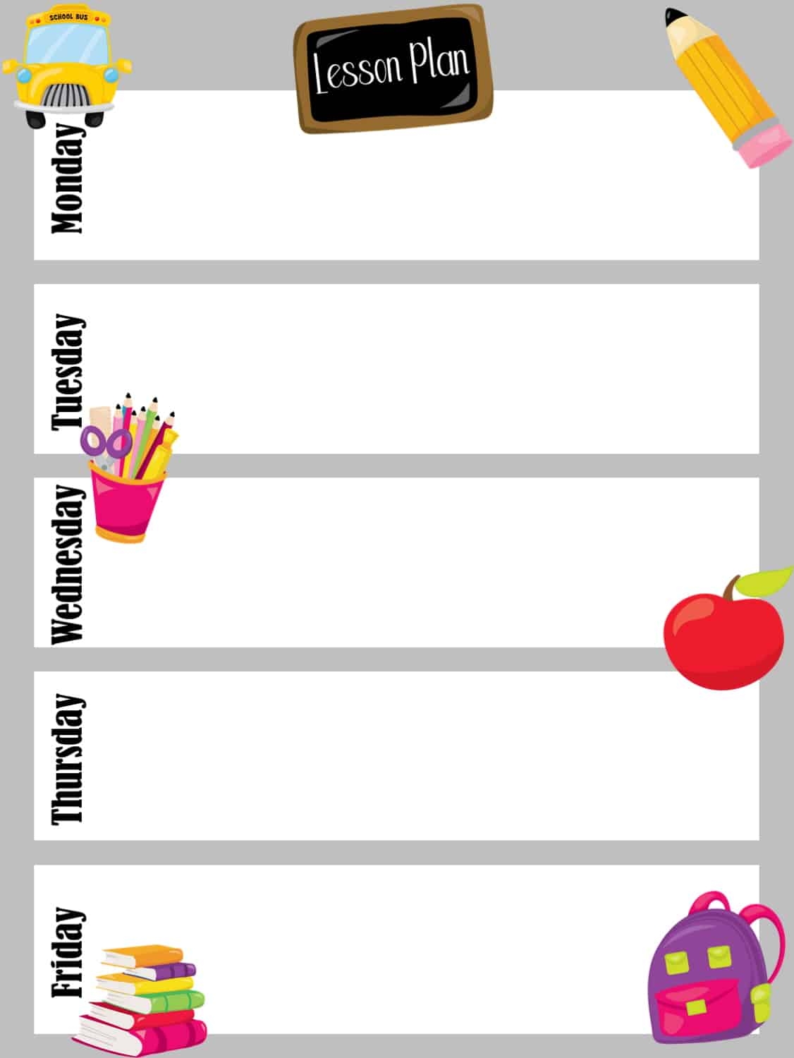 FREE Lesson Plan Template Word Editable PDF Image Excel