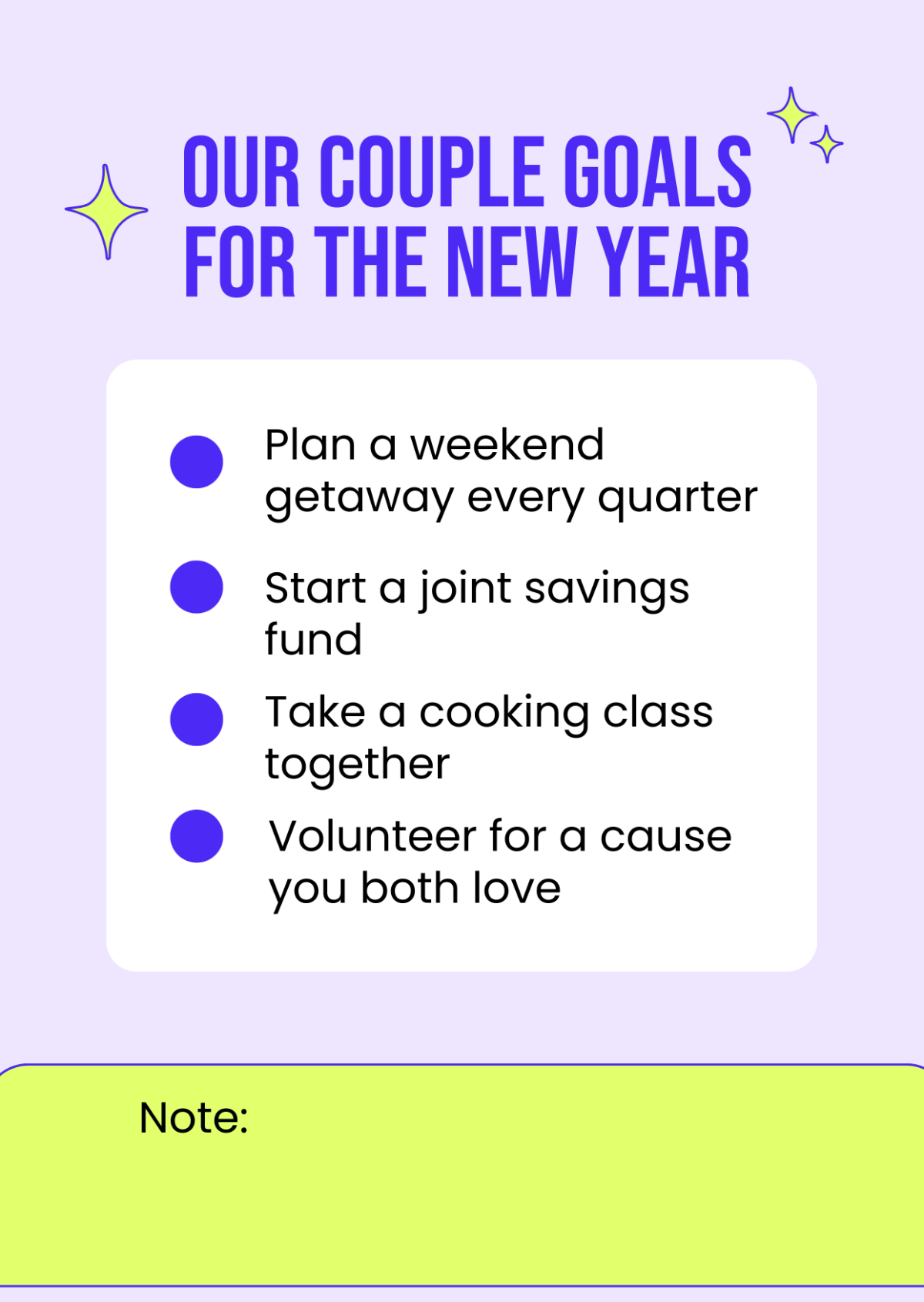 New Year Planning Template