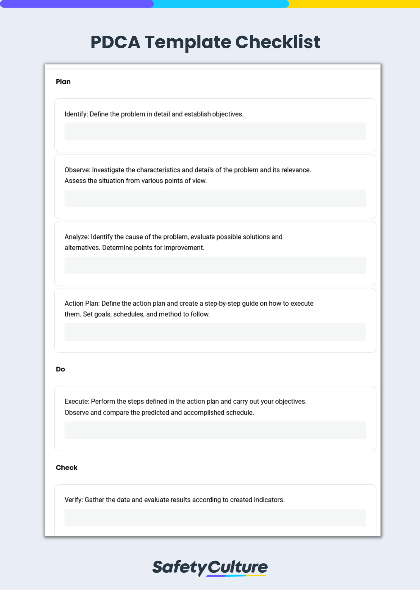 Plan Do Check Act Cycle Template