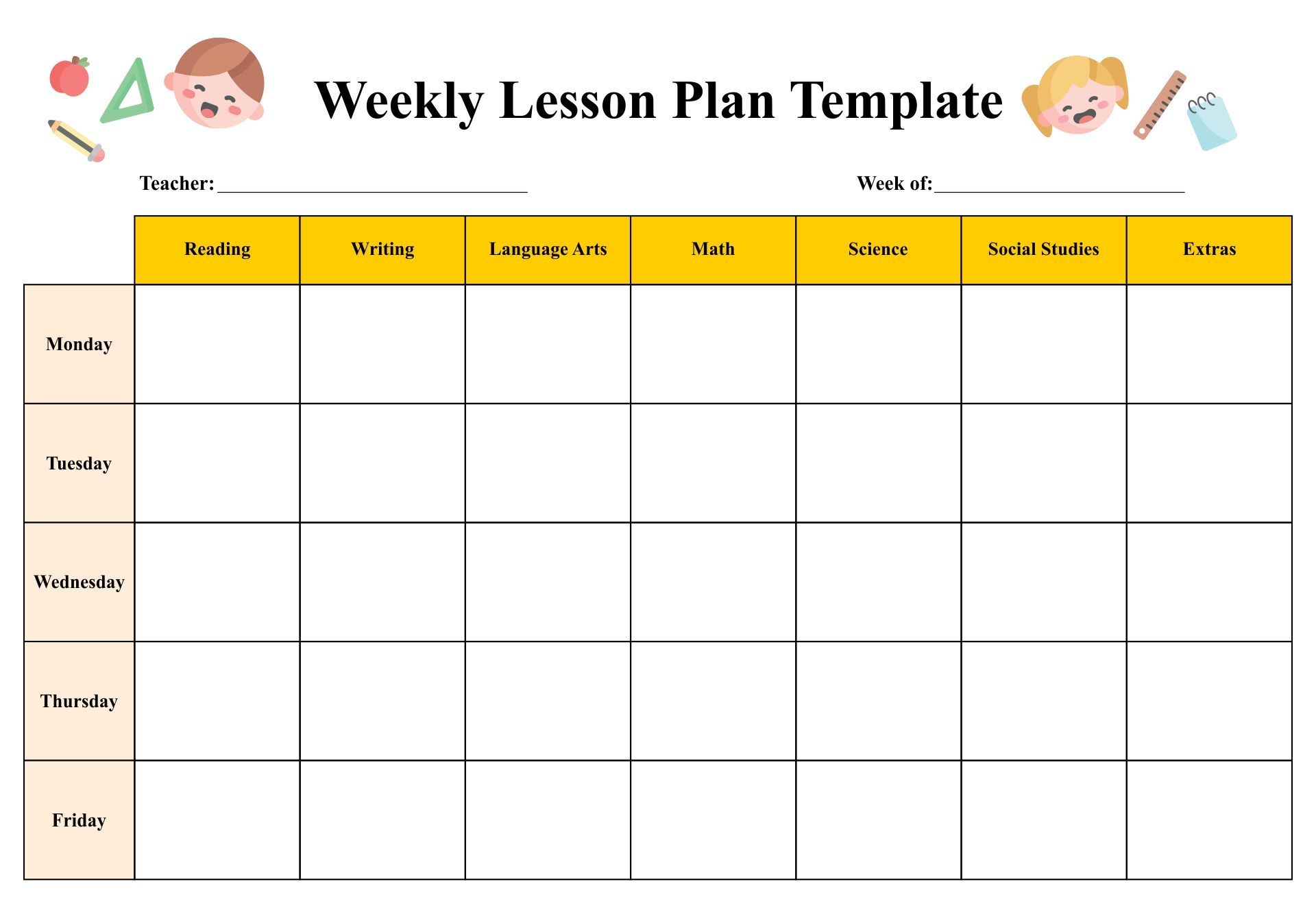 Free Printable Customizable Toddler Lesson Plan Templates Canva Worksheets Library