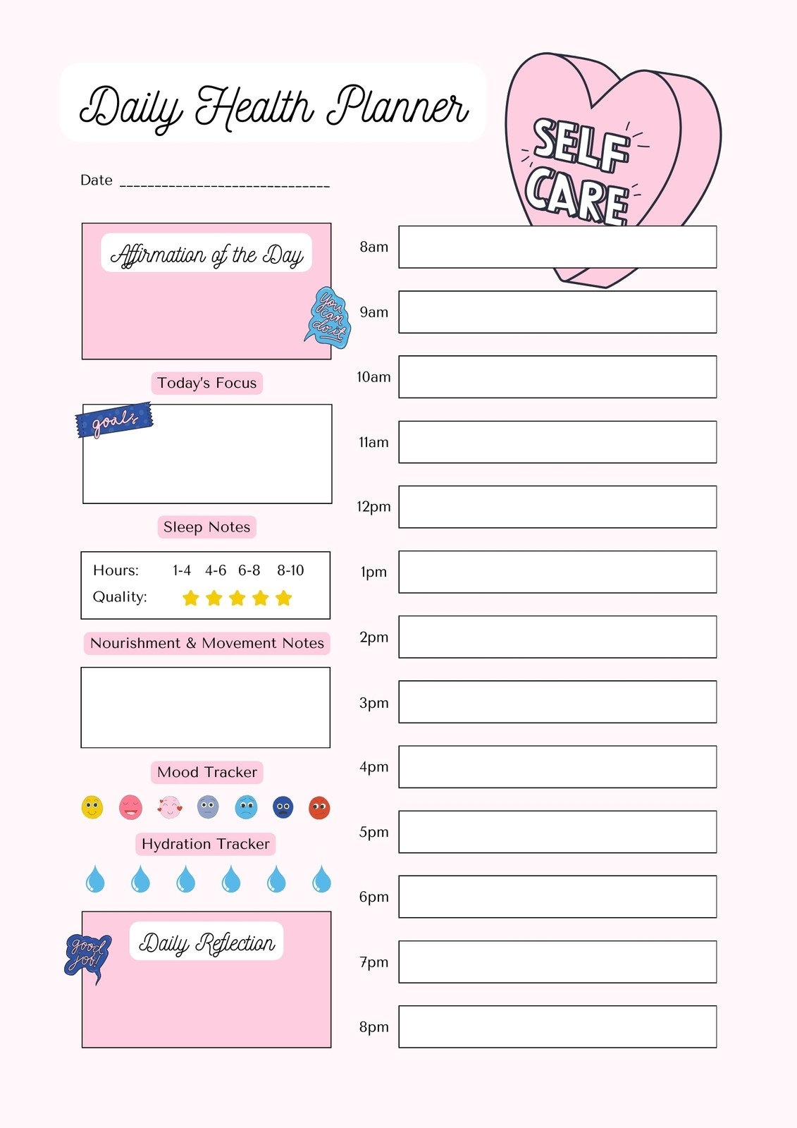 Free Printable Cute Planner Templates To Edit Online Canva