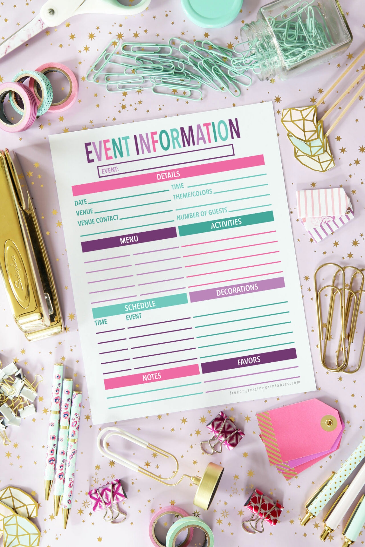 Free Printable Event Planning Template Pages