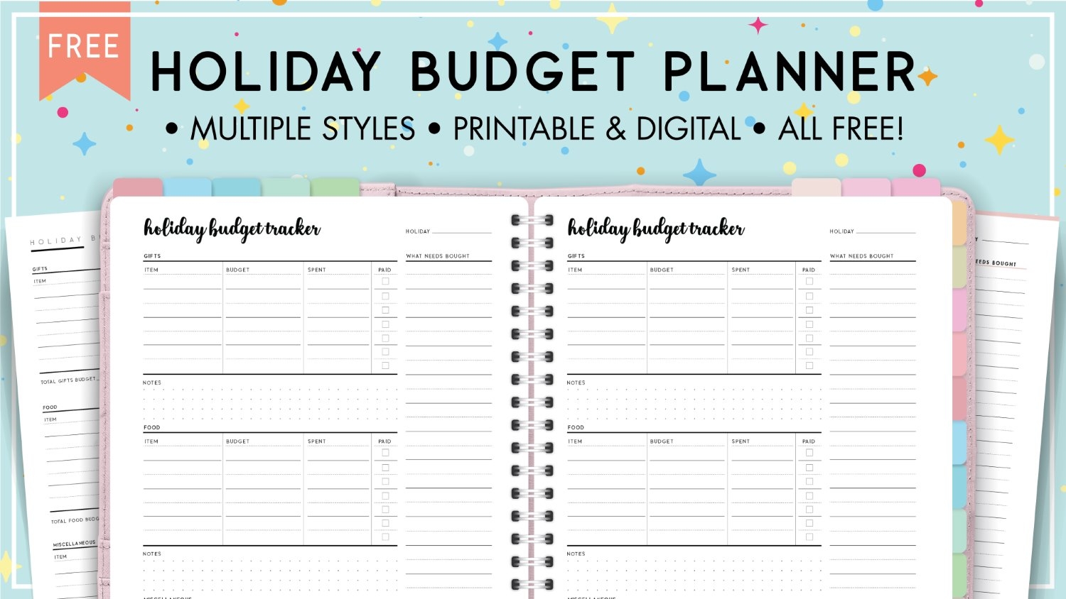 Holiday Budget Planner Template