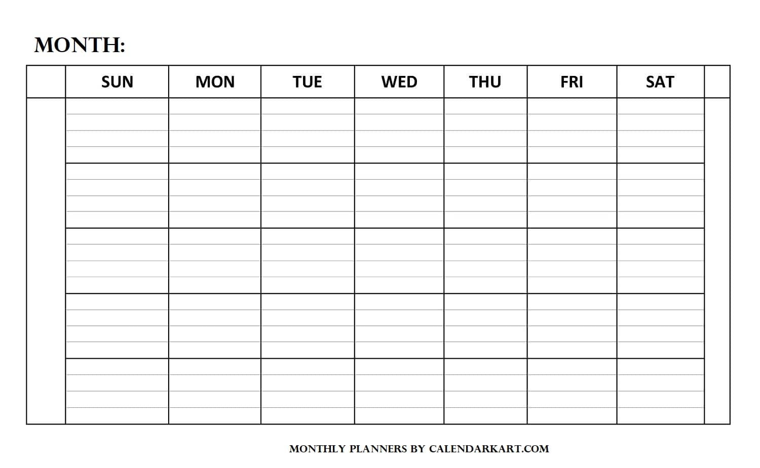 Free Printable Planner Calendar Templates