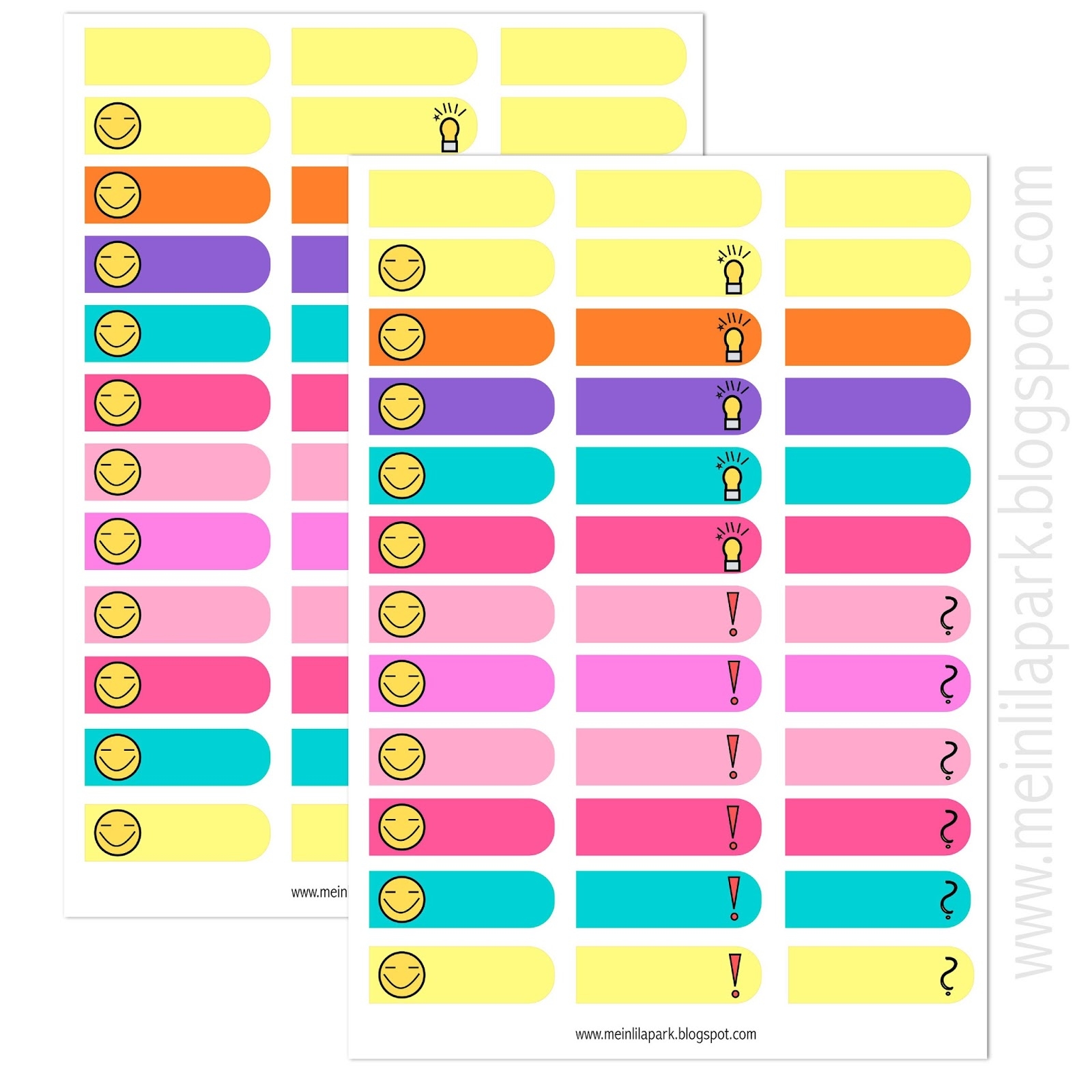 Free Printable Planner And Organizer Tabs Ausdruckbare Agenda Sticker Freebie