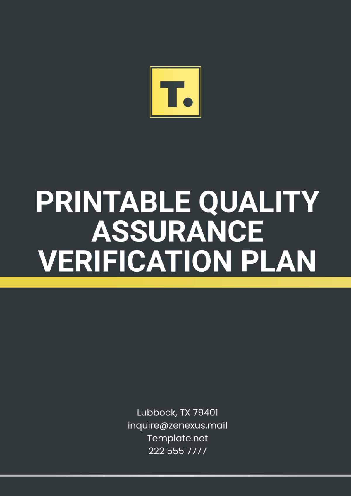Free Printable Quality Assurance Verification Plan Template To 