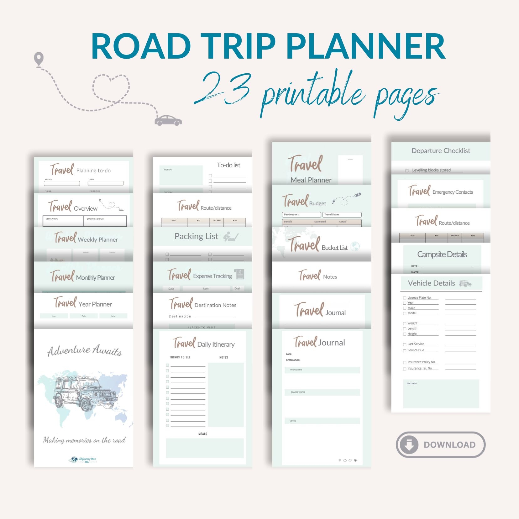 Road Trip Budget Planner Template