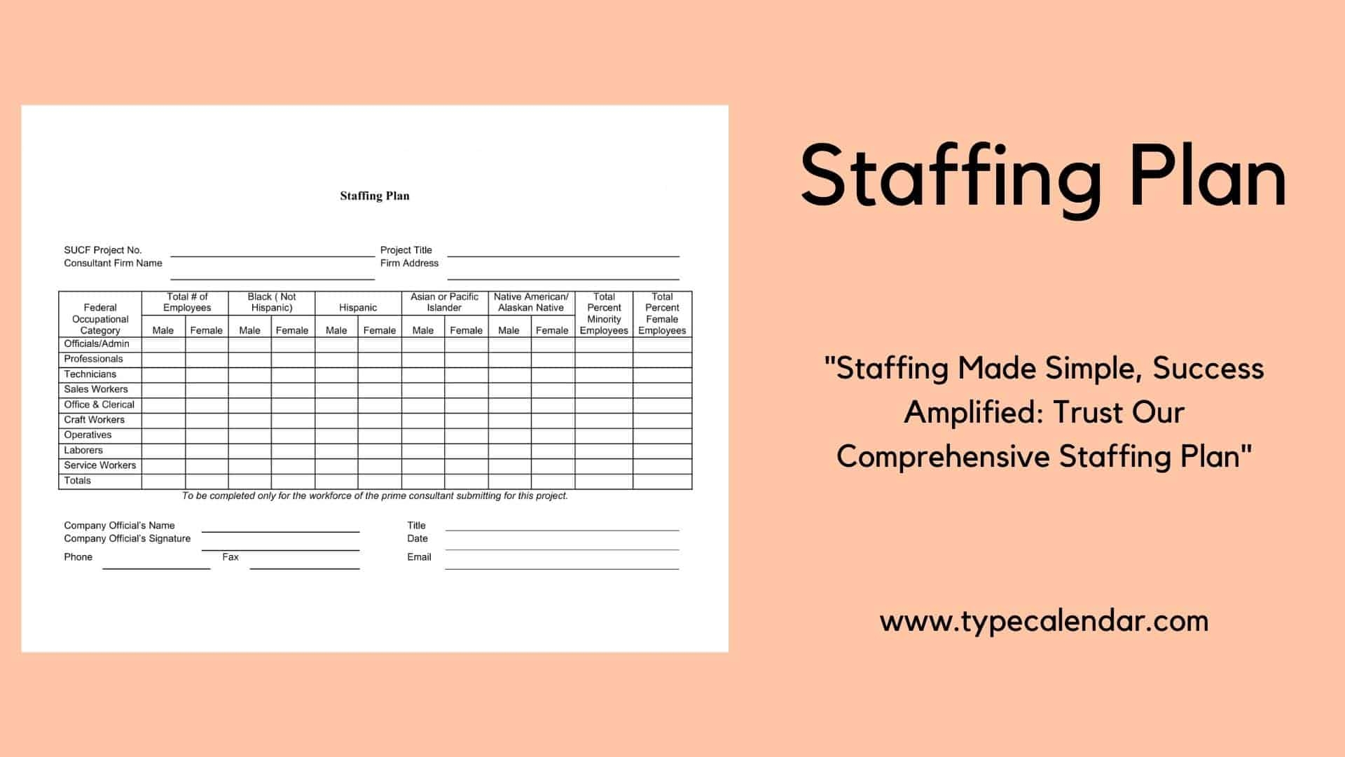 Free Printable Staffing Plan Templates Excel Word PDF Sample