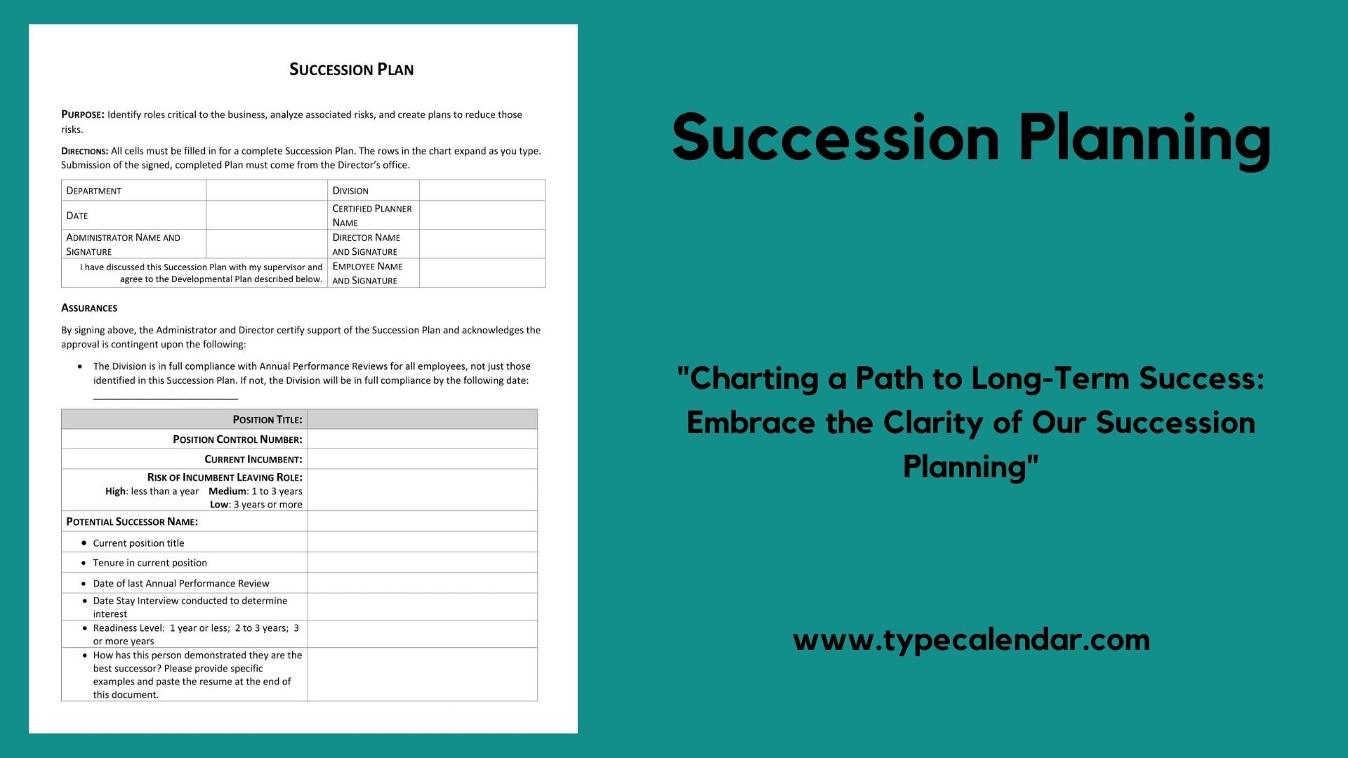 Succession Plan Template Word