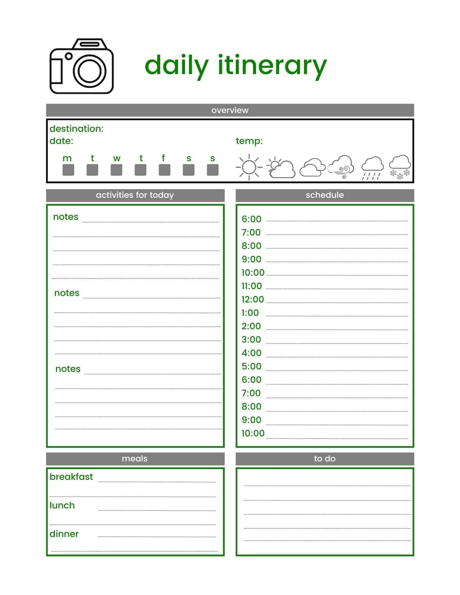 FREE Printable Travel Planner This Big Adventure Worksheets Library