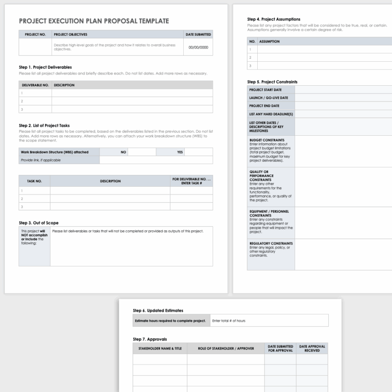 Free Project Execution Plan Templates Smartsheet