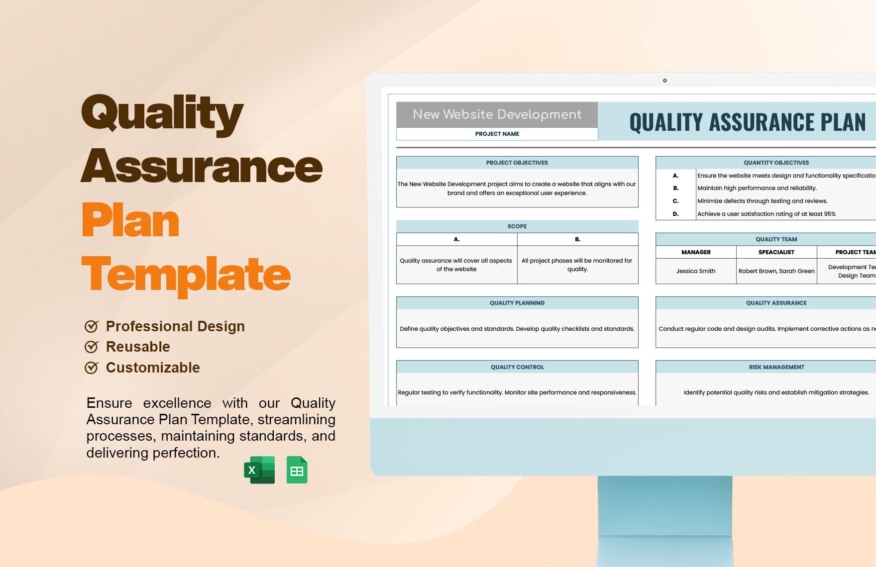 Free Quality Assurance Plan Templates Editable And Printable
