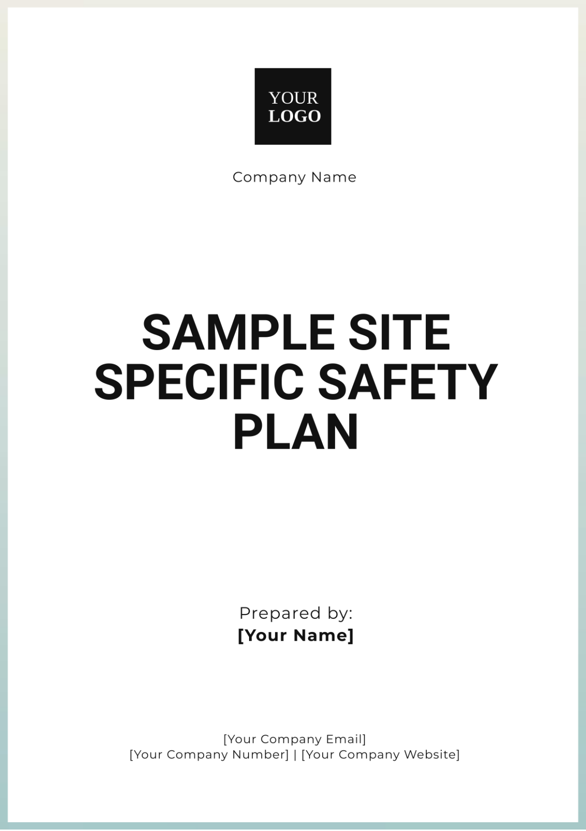 Free Sample Site Specific Safety Plan Template To Edit Online