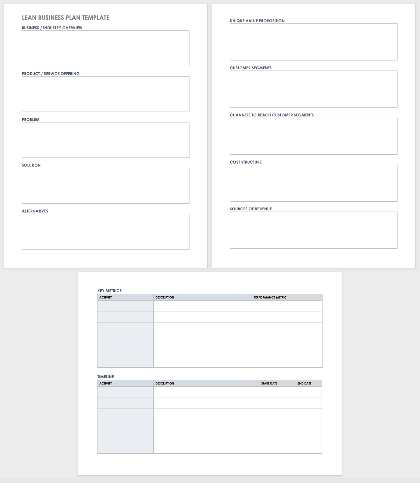 Printable Business Plan Template Free
