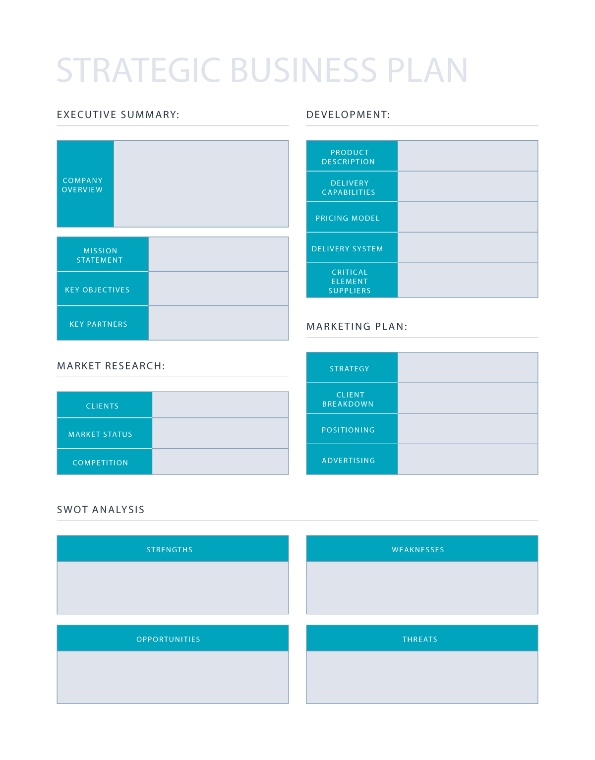 Free Strategic Planning Template For Word PDF Google Docs 