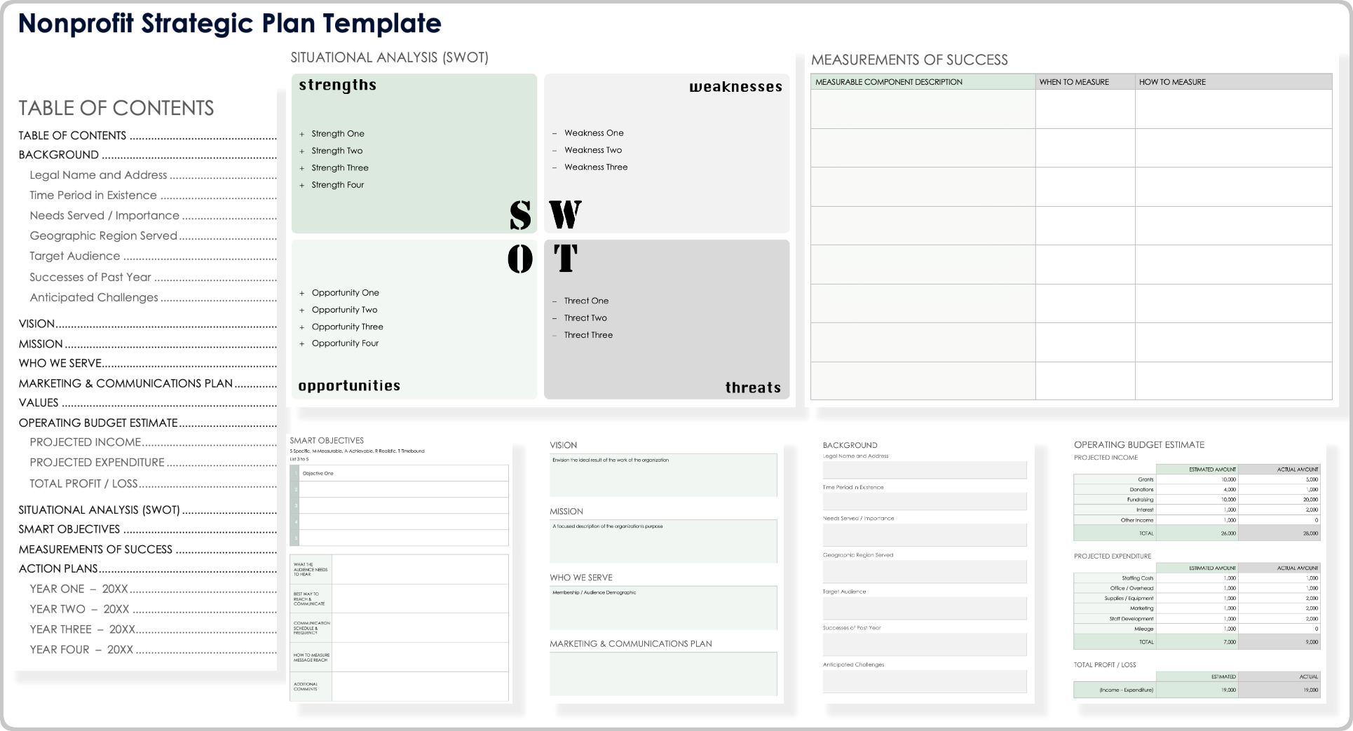 Tracking Strategic Plan Progress Template