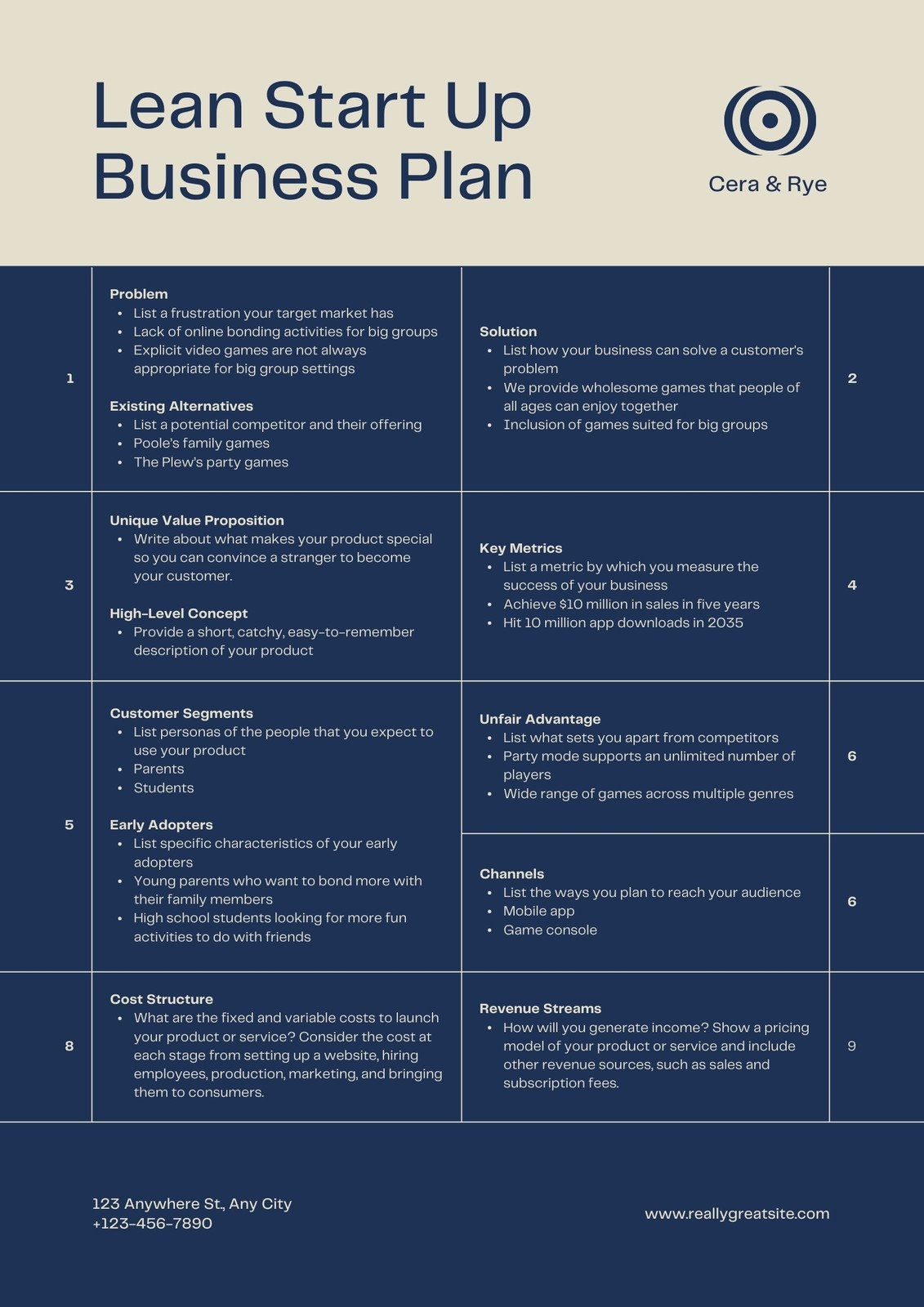 Free To Edit And Print Startup Business Plan Templates Canva