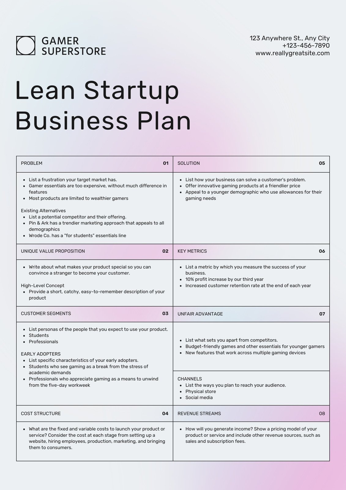 Free To Edit And Print Startup Business Plan Templates Canva