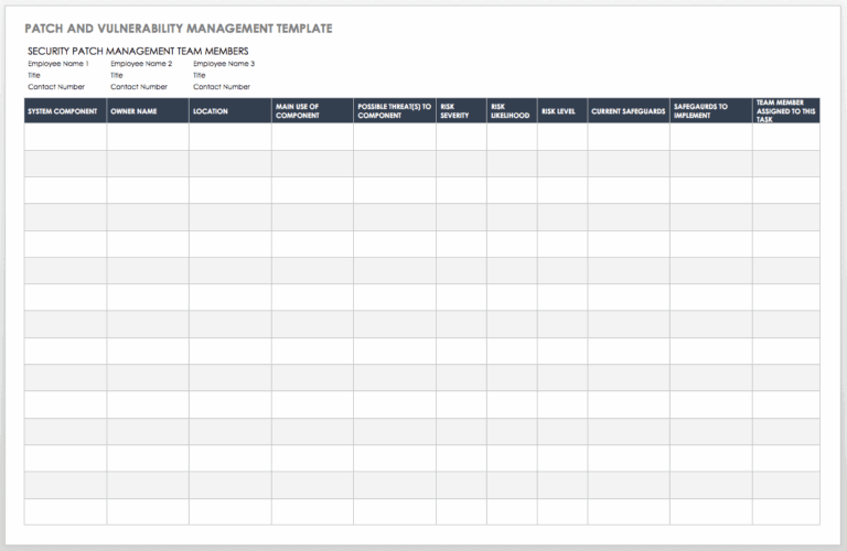 Free Vulnerability Assessment Templates Smartsheet