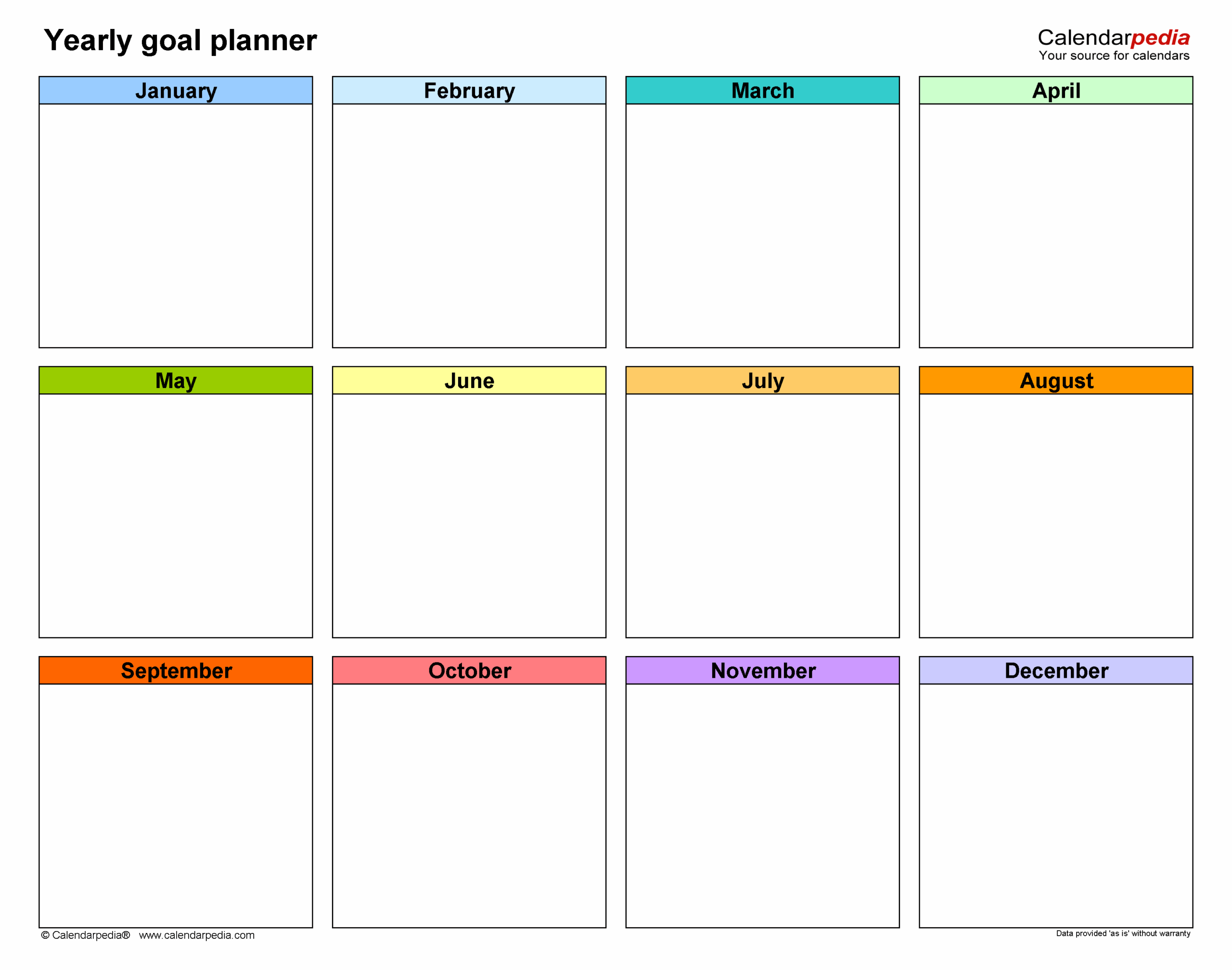Free Yearly Planners In PDF Format 36 Templates