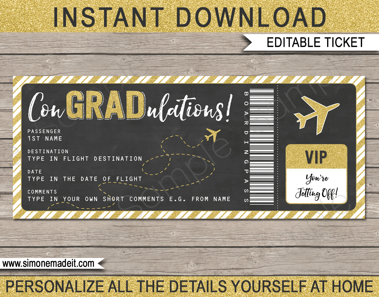 Graduation Gift Boarding Pass
