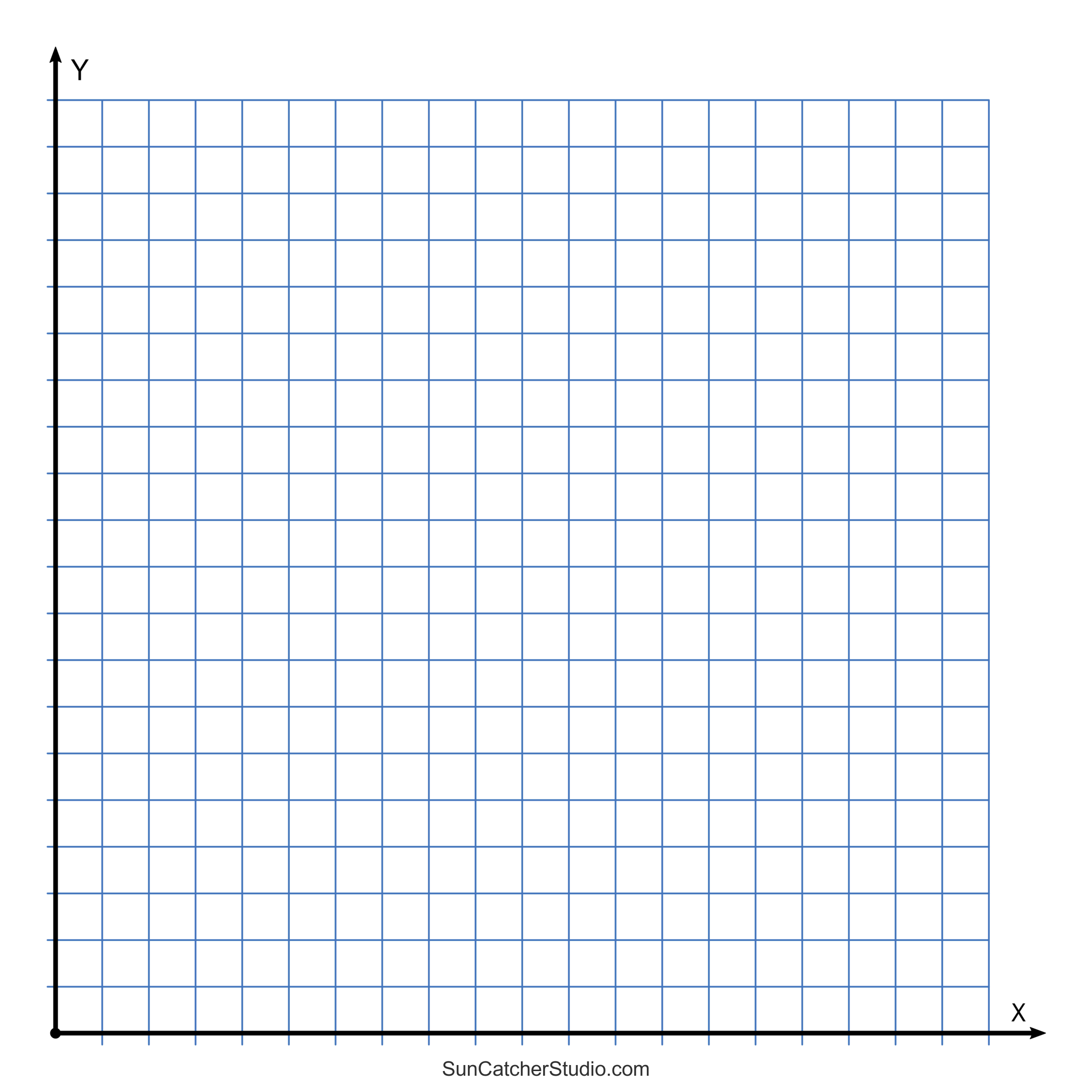 Grid Paper Printable 4 Quadrant Coordinate Graph Paper Templates 