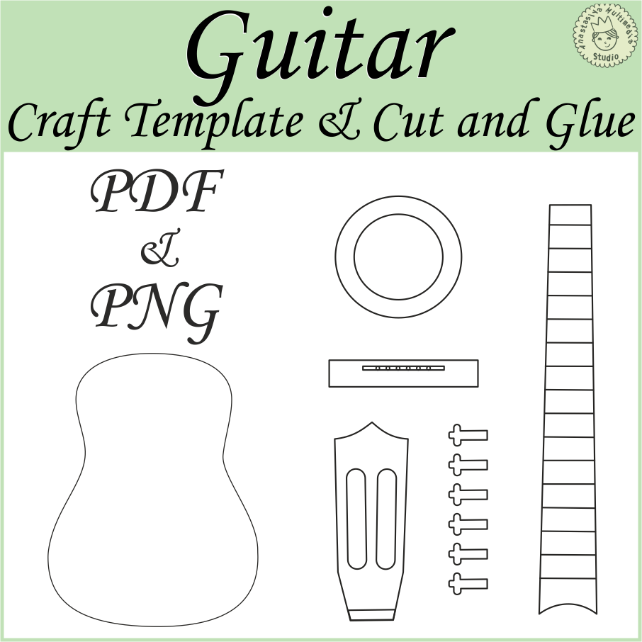 Guitar Cut U0026 Glue Activities Craft Template Made By Teachers